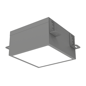 Светодиодный светильник VARTON DL-Grill для потолка Грильято 200х200 мм с шириной ламели 10 мм встраиваемый 20 Вт 4000 К 186х186х80 мм IP54 RAL7045 серый муар